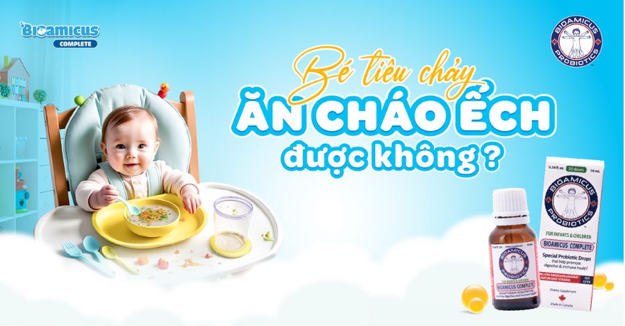 Bé bị tiêu chảy ăn cháo ếch được không - Giải đáp từ chuyên gia