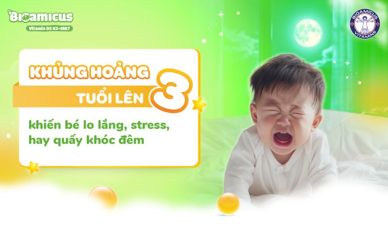 khủng hoảng tuổi lên 3 khiến bé quấy khóc đêm