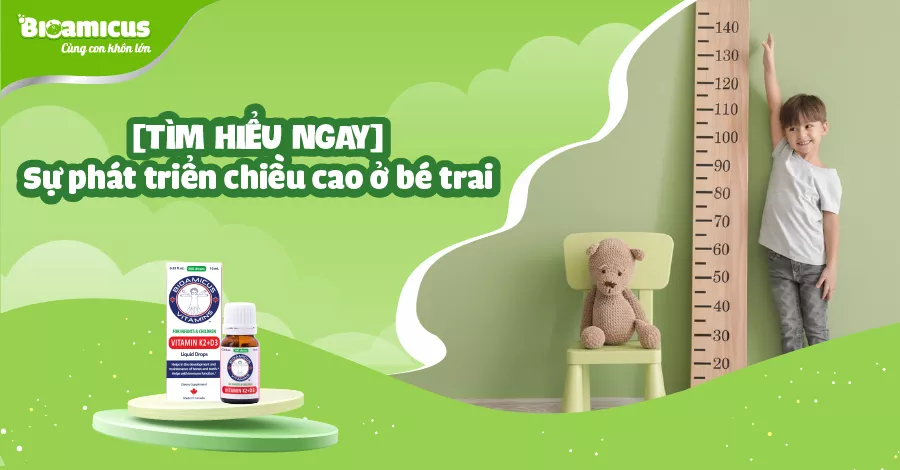 sự phát triển chiều cao ở bé trai