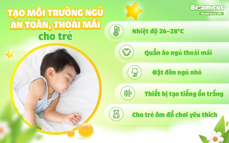 tạo môi trường ngủ an toàn, thoải mái cho trẻ