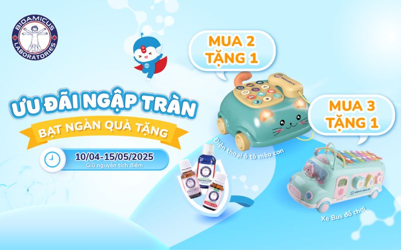 mua 2 tặng 1, mua 3 tặng 1 cùng BioAmicus