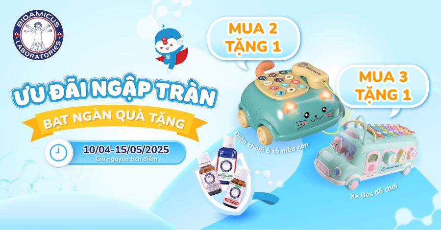 MUA 2 TẶNG 1, MUA 3 TẶNG 1 - BIOAMICUS ƯU ĐÃI THÁNG 4 CỰC KHỦNG