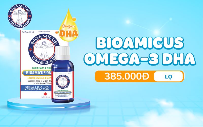 DHA BioAmicus Omega-3 giá 385.000/lọ