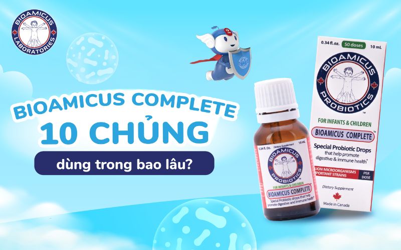 men 10 chủng dùng trong bao lâu