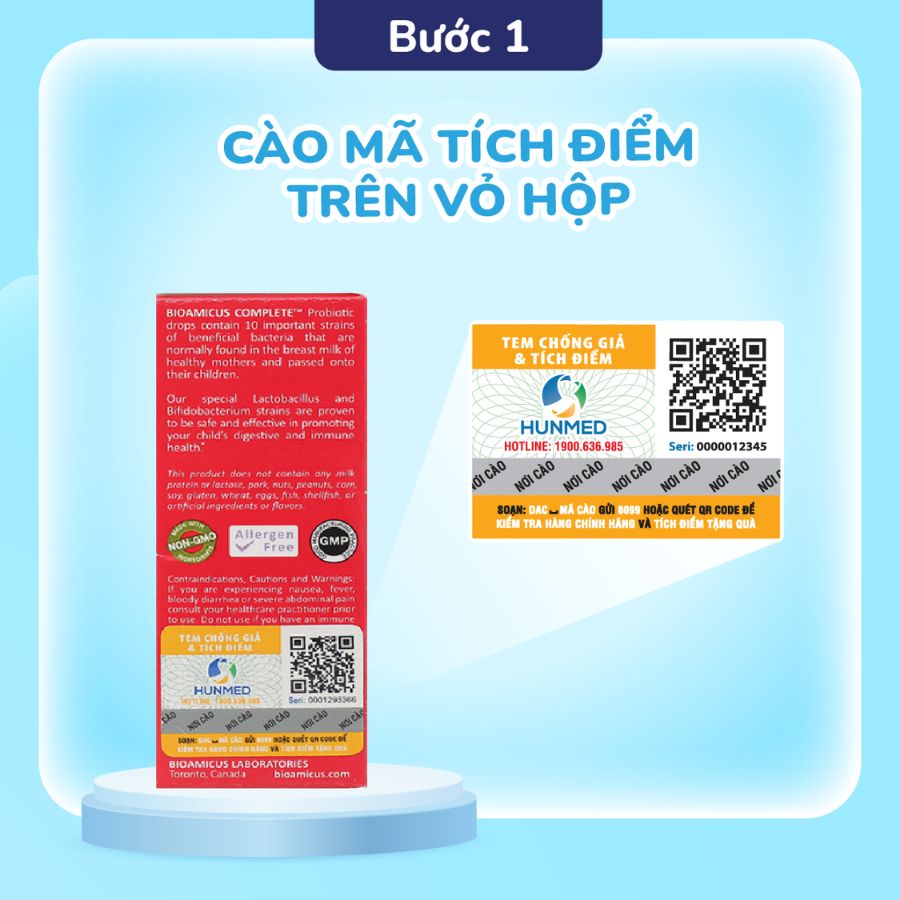 bước 1: Cào mã tích điểm