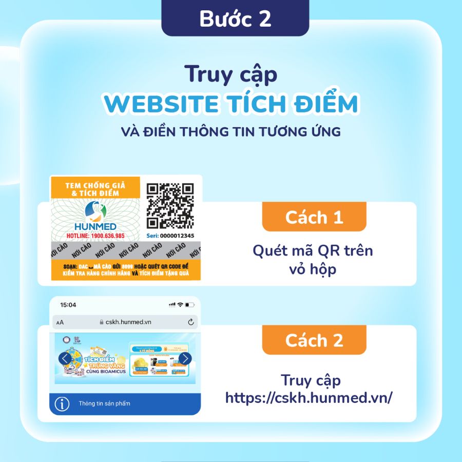 Bước 2: Truy cập website tích điểm