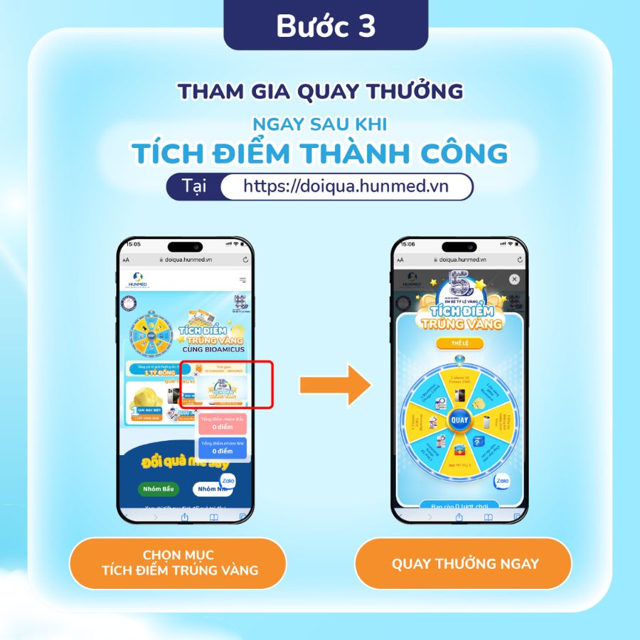 Bước 3: Tham gia quay thưởng