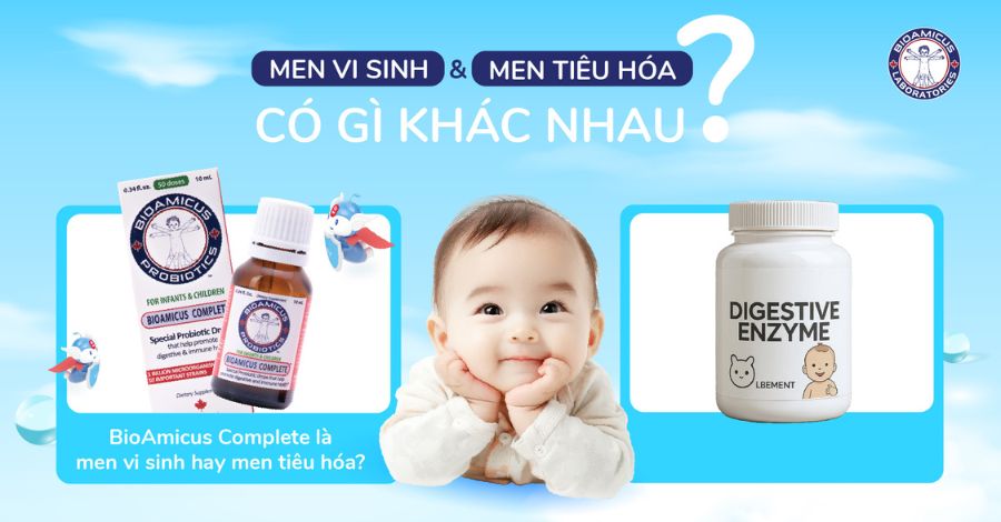 Men tiêu hóa và men vi sinh có gì khác nhau? BioAmicus Complete có phải men tiêu hóa?