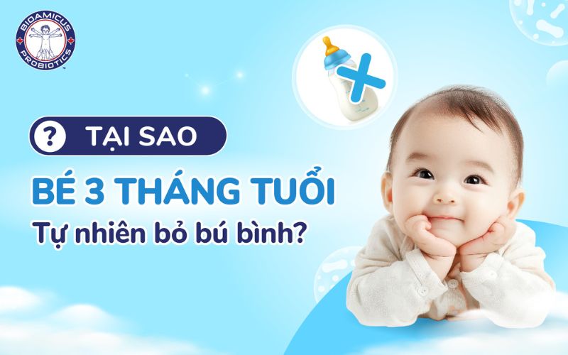 Tại sao bé 3 tháng tuổi tự nhiên bỏ bú bình?