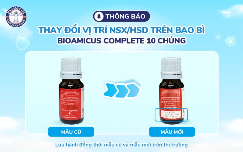 thay đổi vị trí NSX/HSD trên bao bì men 10 chủng