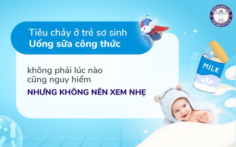 Không nên xem nhẹ tình trạng tiêu chảy ở trẻ uống sữa công thức