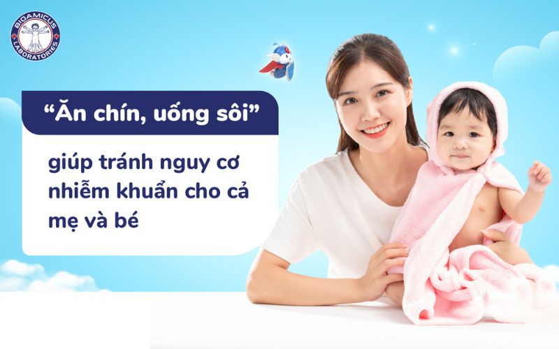 Bé bị tiêu chảy mẹ nên ăn chín uống sôi