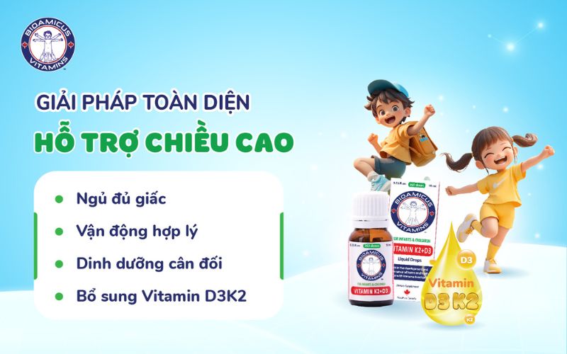 Giải pháp toàn diện hỗ trợ chiều cao cho bé
