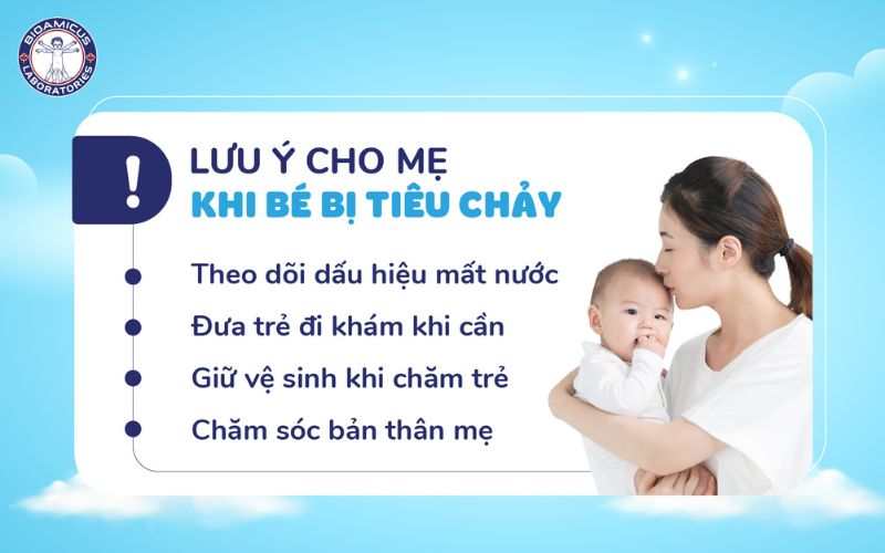 Lưu ý cho mẹ khi bé bị tiêu chảy