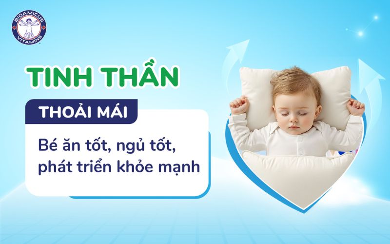 Tinh thần thoải mái giúp bé phát triển khỏe mạnh