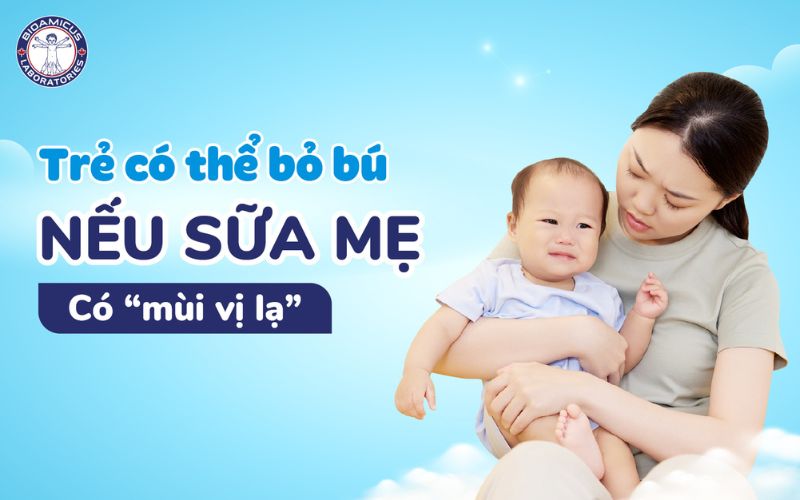 Trẻ có thể bỏ bú nếu sữa mẹ có mùi vị lạ