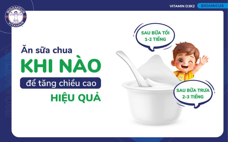 Thời điểm ăn sữa chua giúp tăng chiều cao