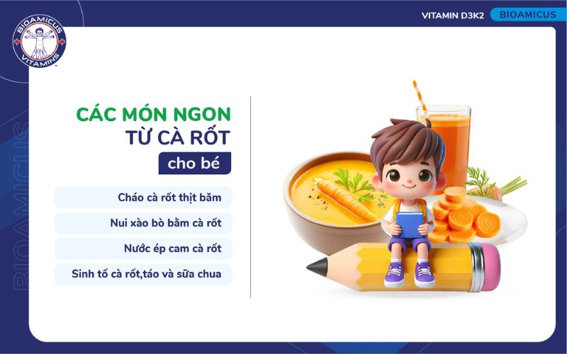 Món ngon từ cà rốt cho bé