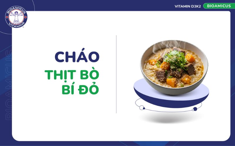 Cháo thịt bò bí đỏ