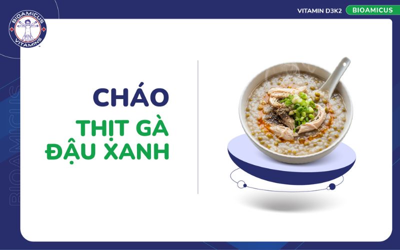 Cháo thịt gà đậu xanh