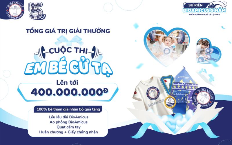 giải thưởng cuộc thi em bé cử tạ