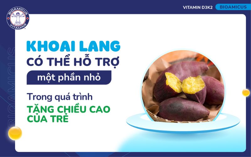 Ăn khoai lang góp một phần nhỏ tăng chiều cao