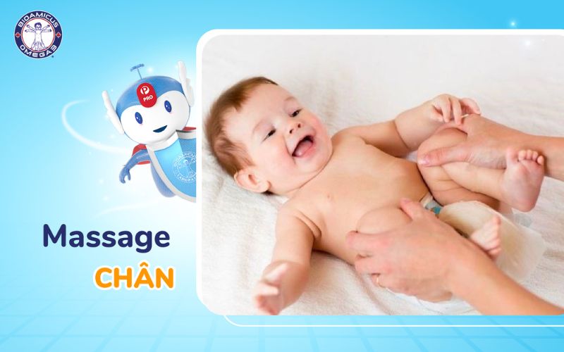 Massage chân cho trẻ