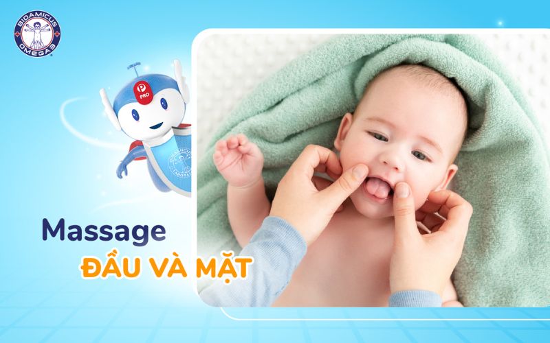 Massage đầu và mặt cho trẻ