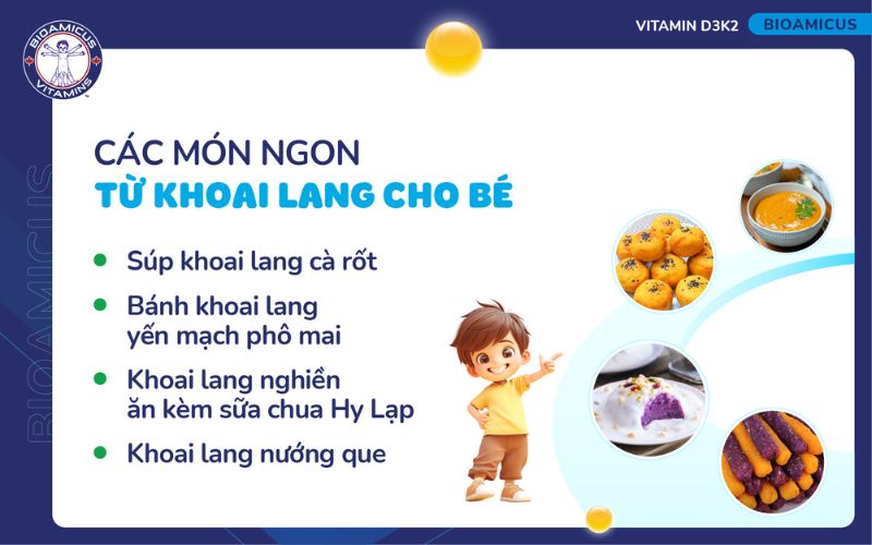Món ngon từ khoai lang cho bé