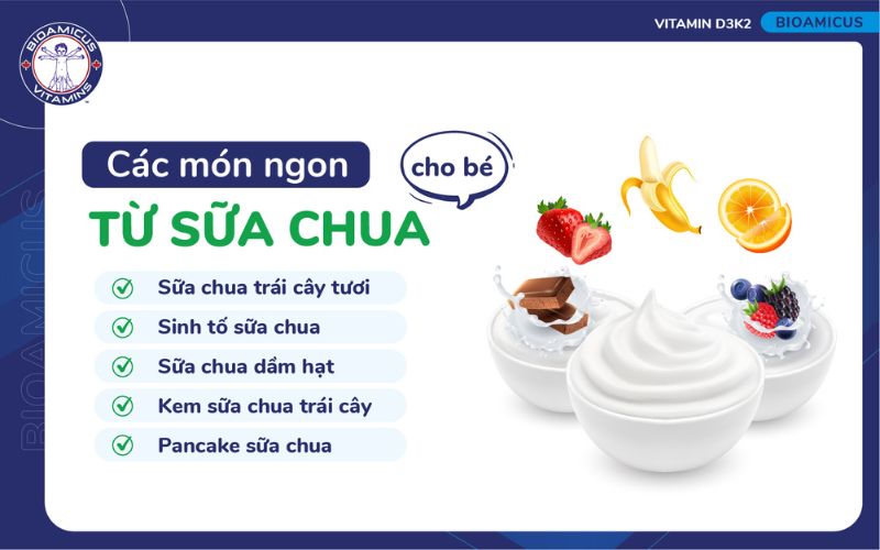 Món ngon từ sữa chua cho bé