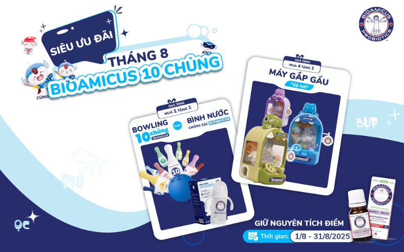 Rộn ràng tháng 8 - Ngập tràn quà tặng cùng BioAmicus Complete 10 chủng