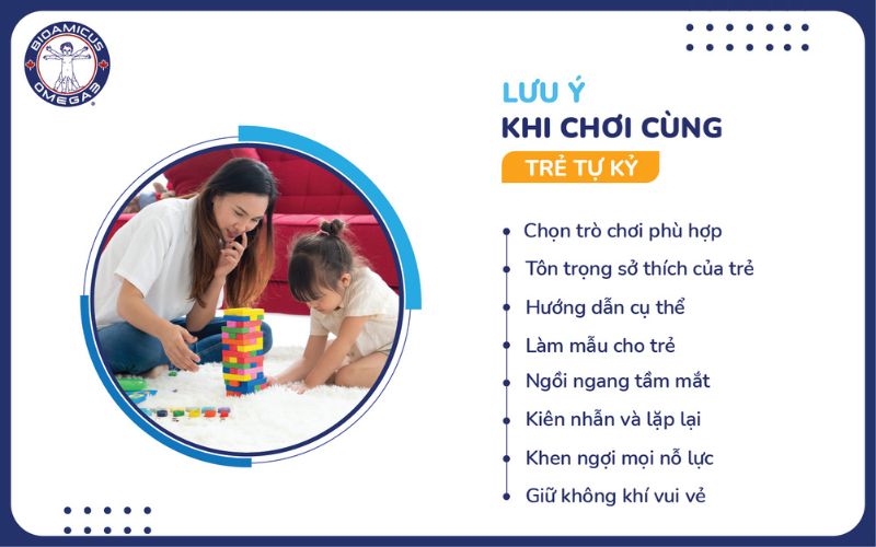 Lưu ý khi chơi cùng trẻ tự kỷ