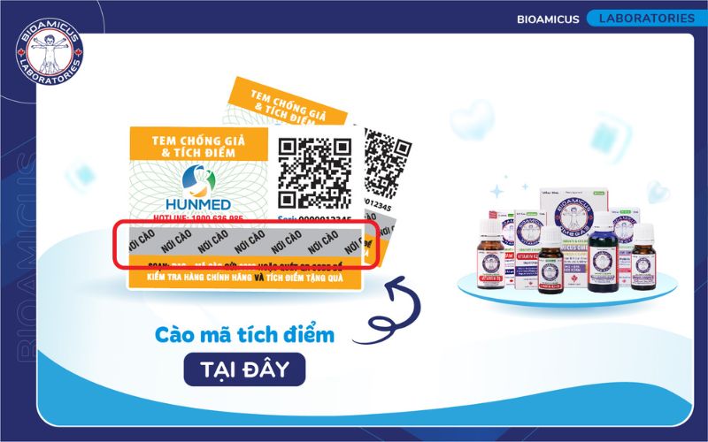 tem vàng tích điểm bioamicus và vị trí cào mã