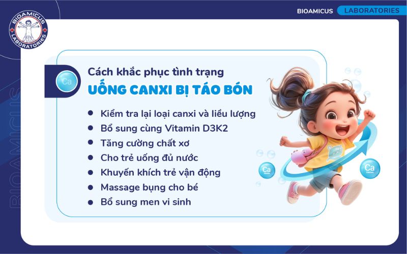 Cách khắc phục tình trạng trẻ uống canxi bị táo bón