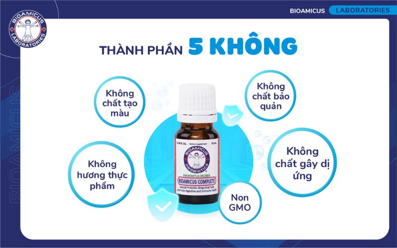 thành phần men 10 chủng: công thức 5 KHÔNG