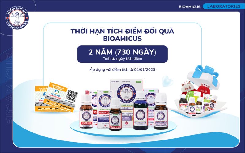 thời hạn tích điểm đổi quà bioamicus
