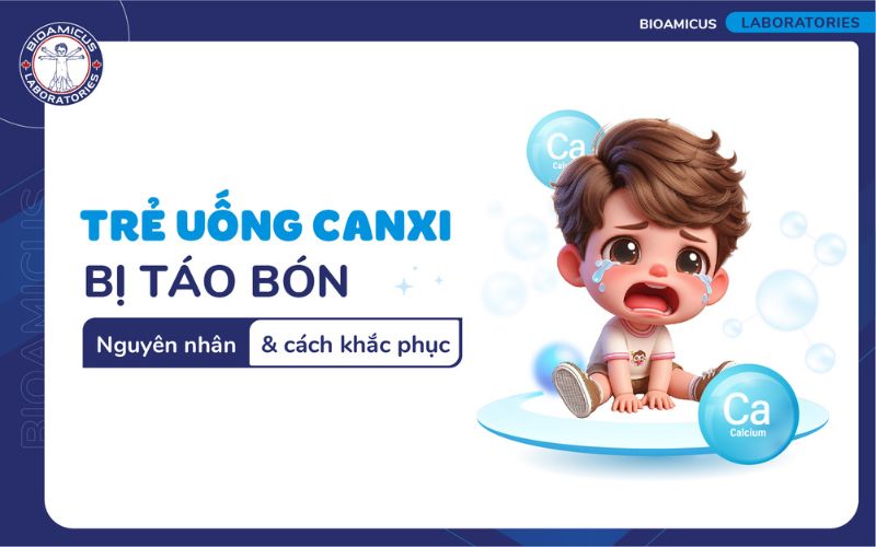 Trẻ uống canxi bị táo bón