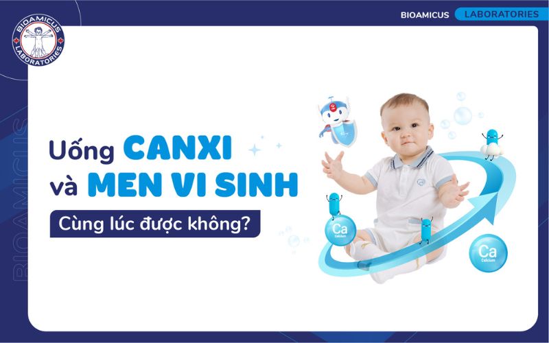 uống canxi và men vi sinh cùng lúc được không