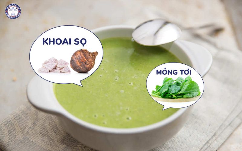 cháo khoai sọ mồng tơi