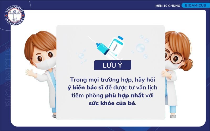 Luôn hỏi ý kiến bác sĩ trước khi tiêm phòng cho trẻ rối loạn tiêu hóa