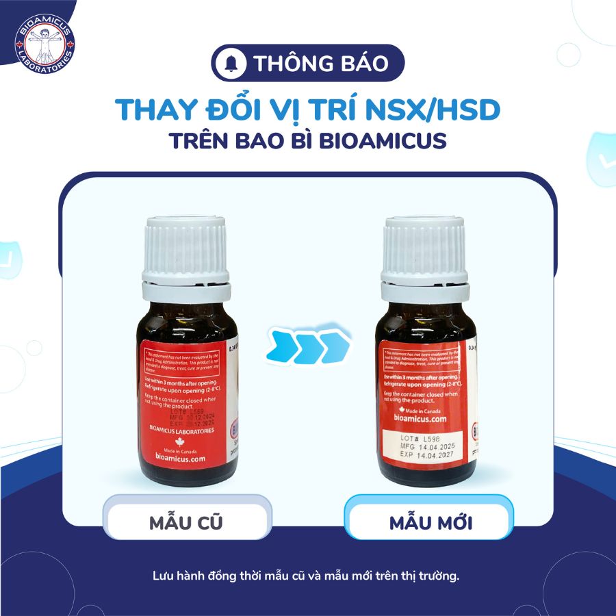 thay đổi vị trí in NSX/HSD trên bao bì BioAmicus