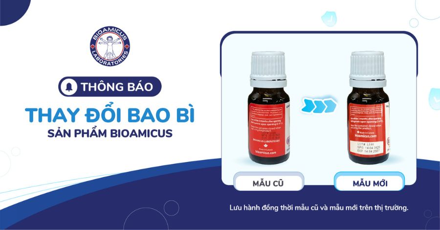 THÔNG BÁO: Thay đổi bao bì sản phẩm BioAmicus