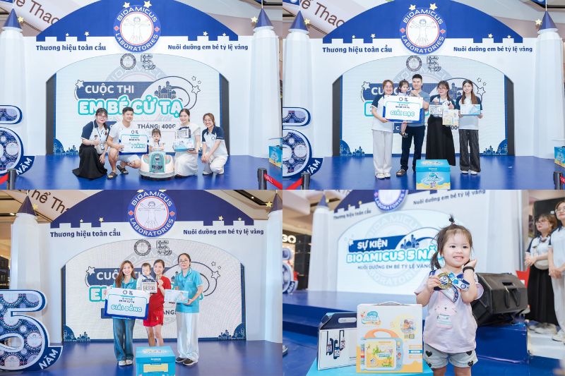 trao giải em bé cử tạ