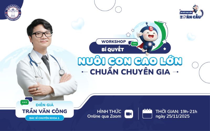 Workshop Bí quyết nuôi con cao lớn chuẩn chuyên gia