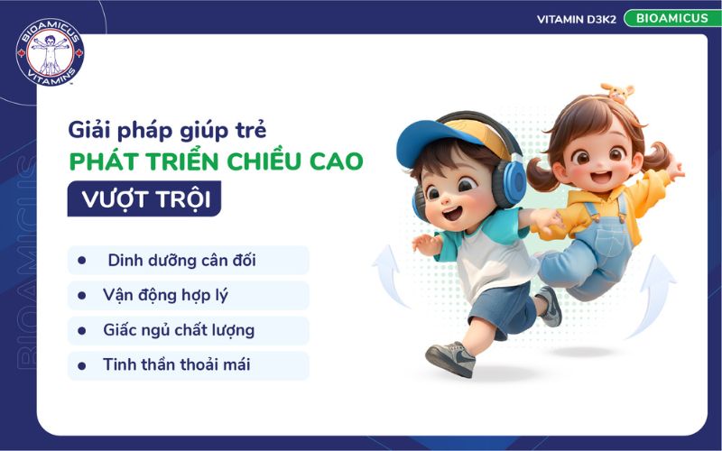 Giải ph&aacute;p hỗ trợ trẻ tăng chiều cao to&agrave;n diện