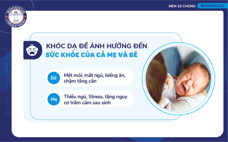 khóc dạ đề ảnh hưởng đến sức khỏe mẹ và bé