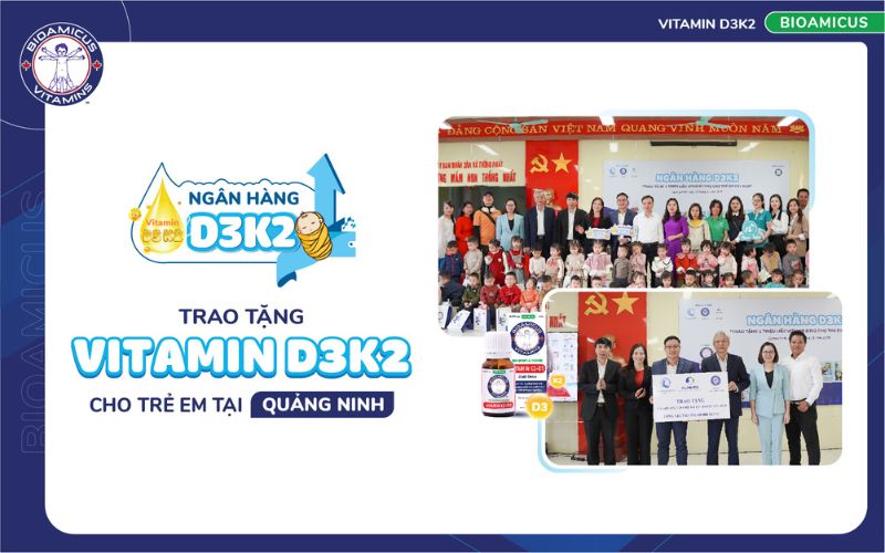 Ngân hàng D3K2 trao tặng Vitamin cho trẻ em Quảng Ninh
