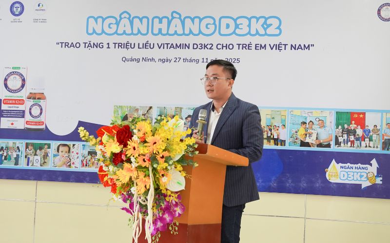 Đại nhiện C&ocirc;ng ty TNHH Dược Hunmed ph&aacute;t biểu