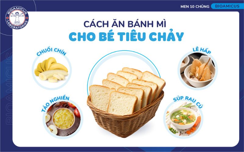 C&aacute;ch cho b&eacute; ăn b&aacute;nh m&igrave; khi bị ti&ecirc;u chảy