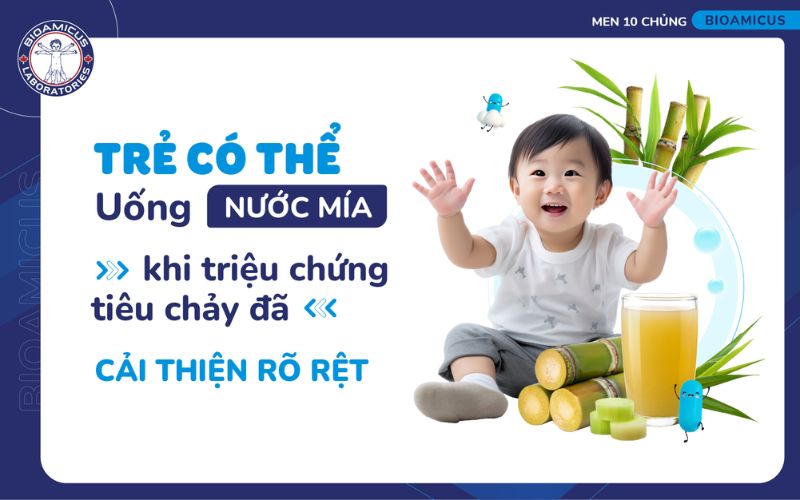 Trẻ c&oacute; thể uống nước m&iacute;a khi đ&atilde; cầm ti&ecirc;u chảy